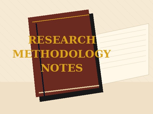 Research Methodology Notes