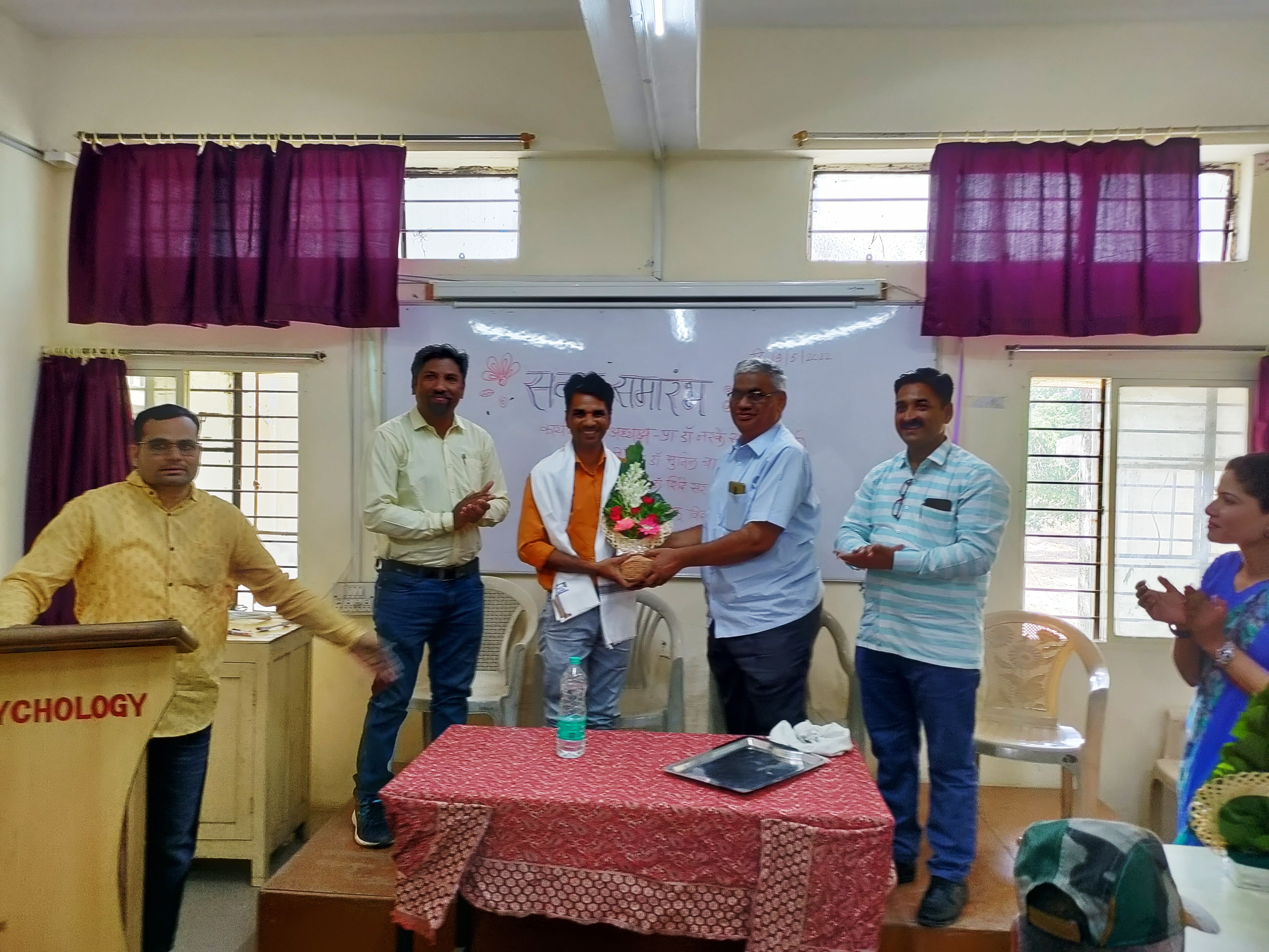 Felicitation for PET and PhD interview guidance, 19 May 2022
